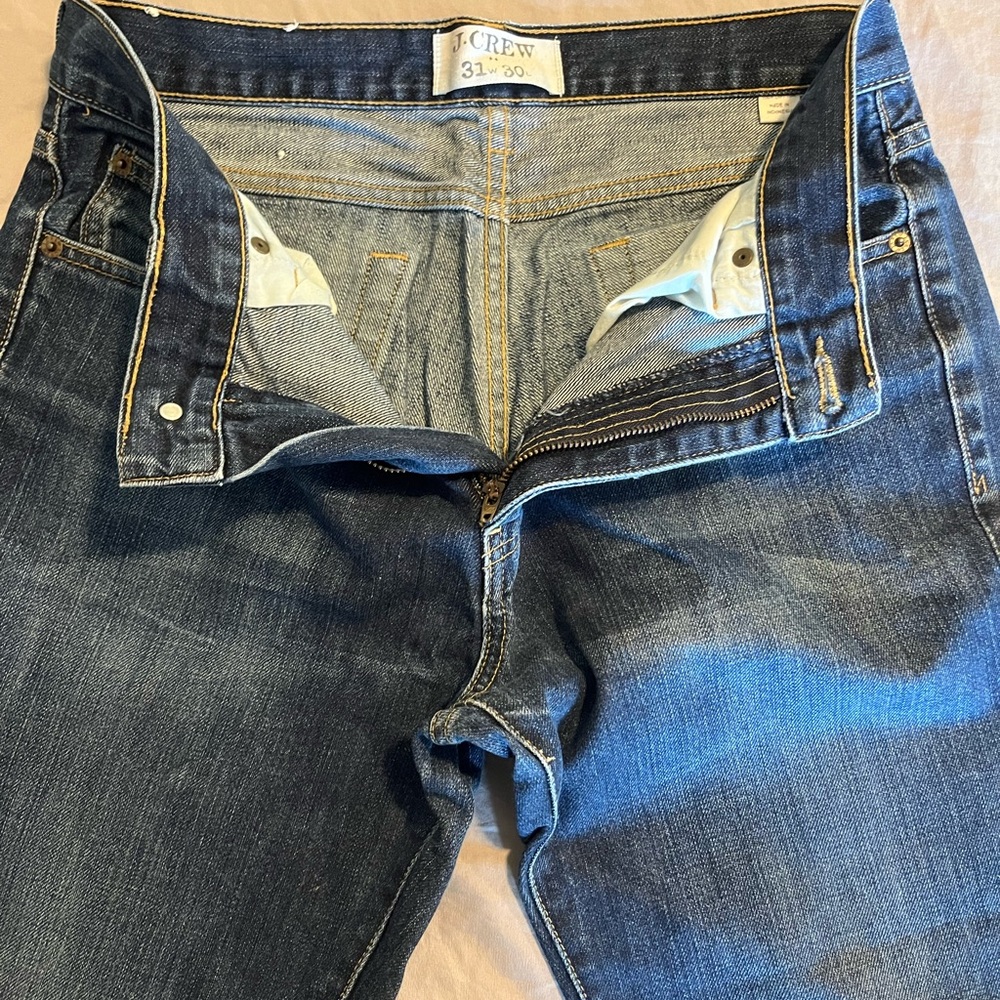 J. Crew Men's Dark Blue Bootcut Jeans - Picture 5 of 6